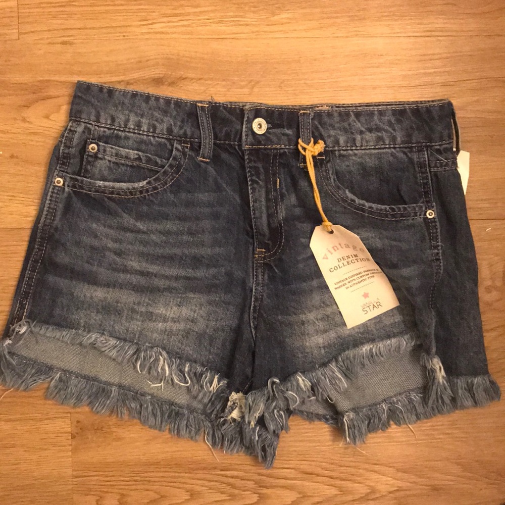 Dark denim shorts
